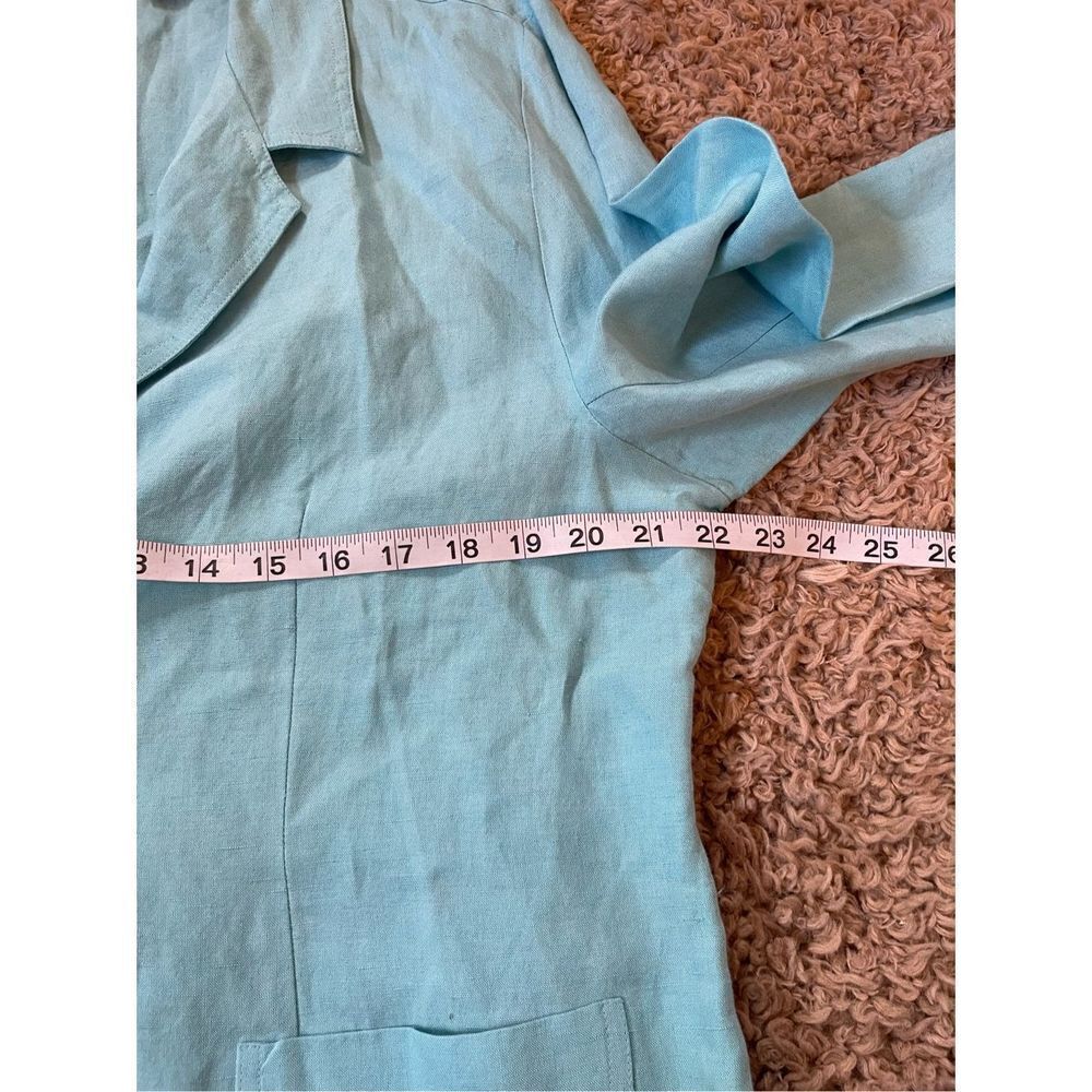 Vintage women’s blue linen blend blazer size xl - Picture 3 of 4